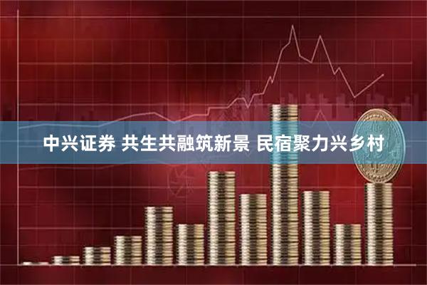 中兴证券 共生共融筑新景 民宿聚力兴乡村